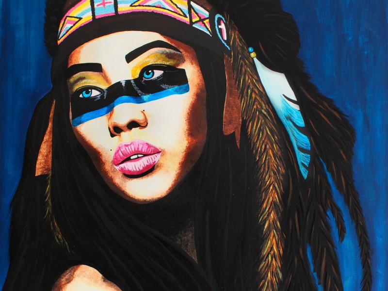 APACHE - 100x100cm - Acrylique et Mixte - 2016